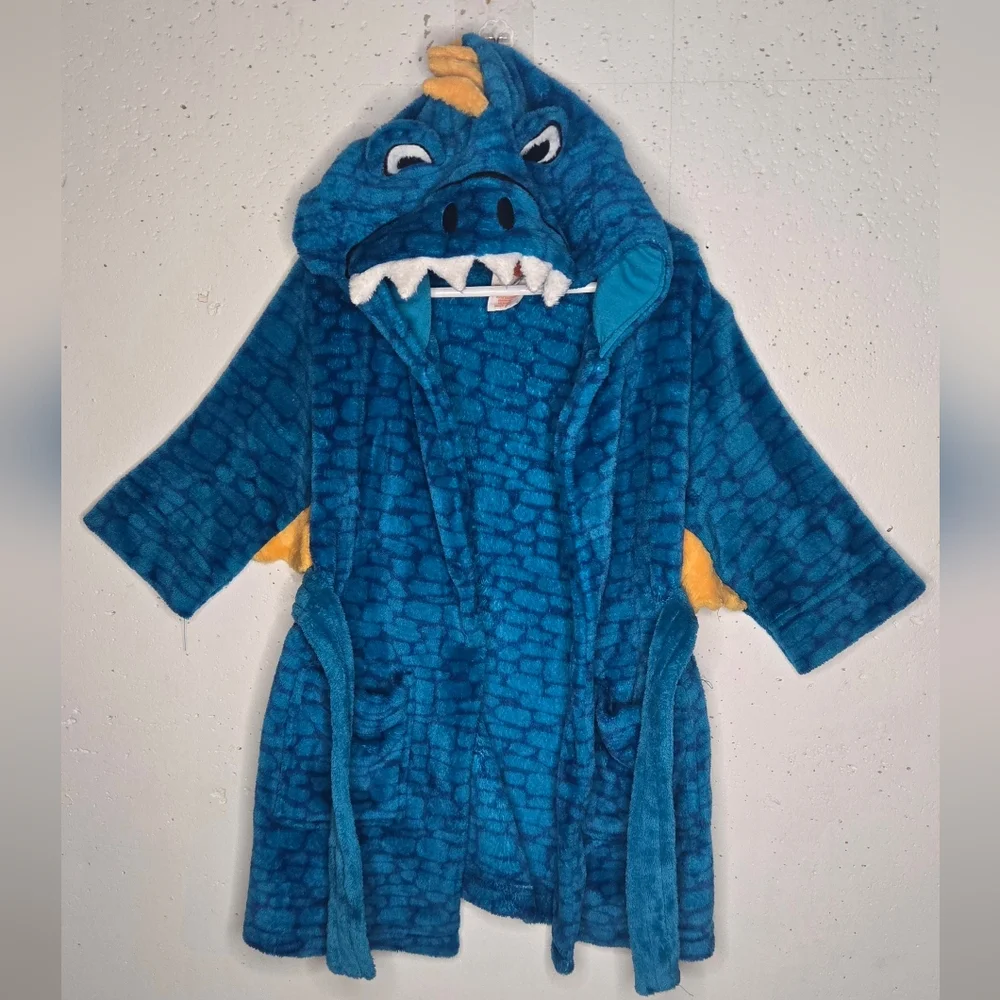 Cat & Jack Blue Dinosaur Kids Pajama Robe